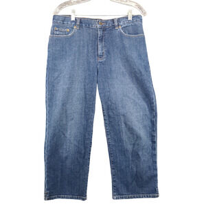 Lauren Jeans Co. Ralph Lauren Women's Cropped Denim Jeans Blue Size 8 5-Pocket